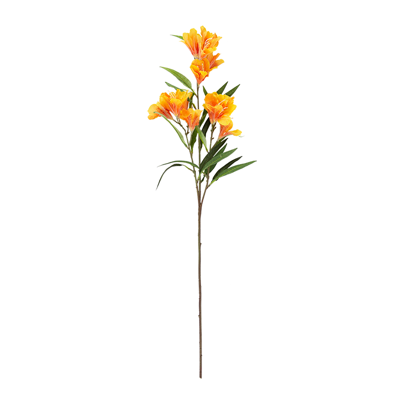 Flor de azalea artificial de 3 tallos y 15 cabezas