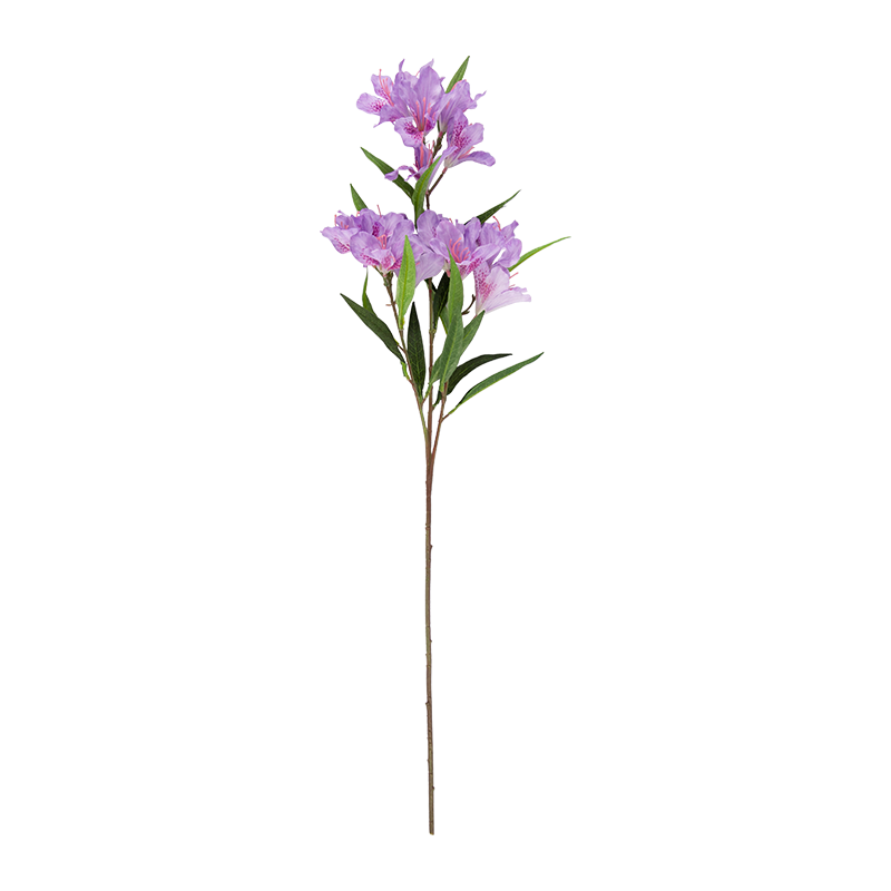 Flor de azalea artificial de 3 tallos y 15 cabezas