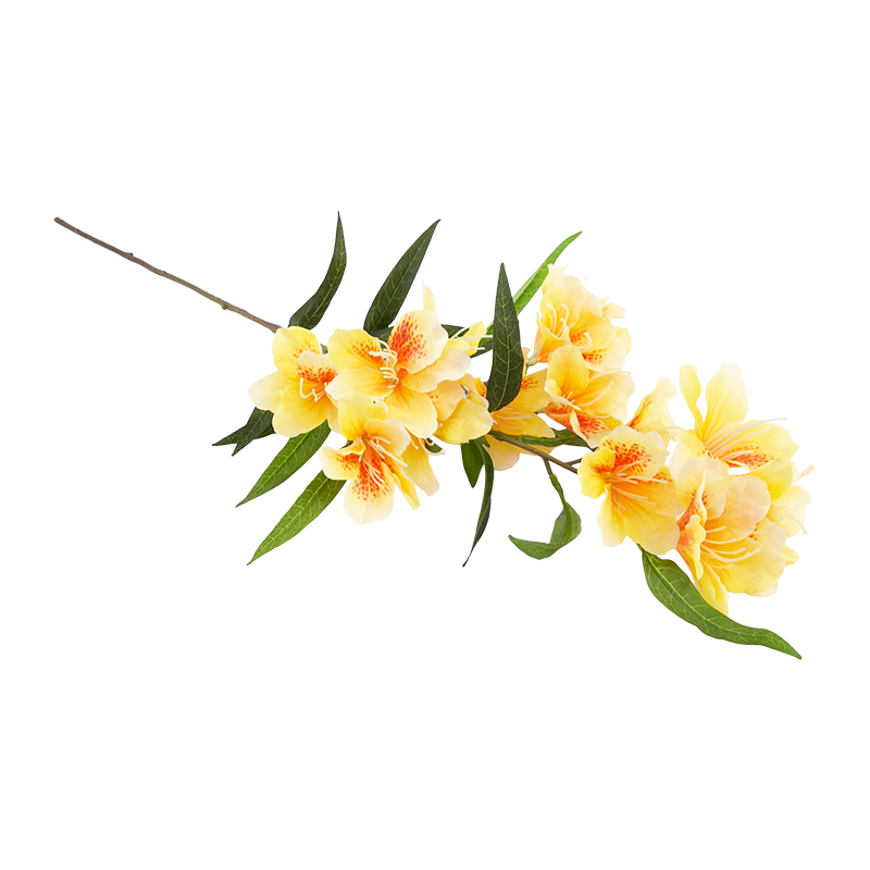 Flor de azalea artificial de 3 tallos y 15 cabezas