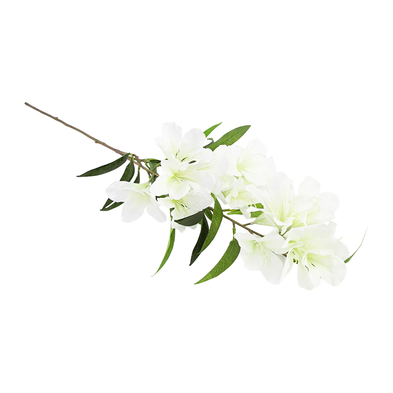 Flor de azalea artificial de 3 tallos y 15 cabezas
