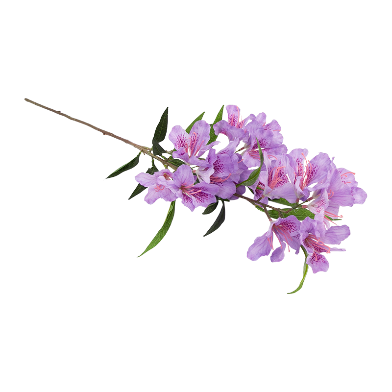Flor de azalea artificial de 3 tallos y 15 cabezas