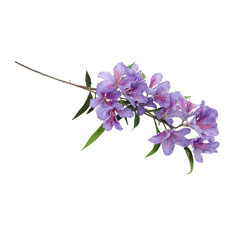 Flor de azalea artificial de 3 tallos y 15 cabezas