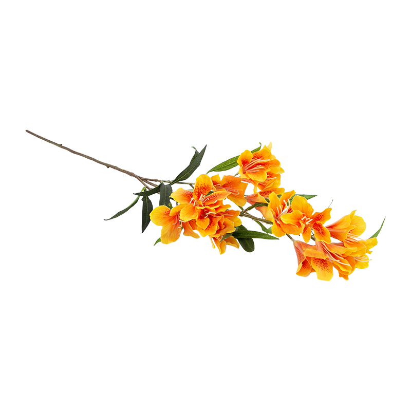 Flor de azalea artificial de 3 tallos y 15 cabezas