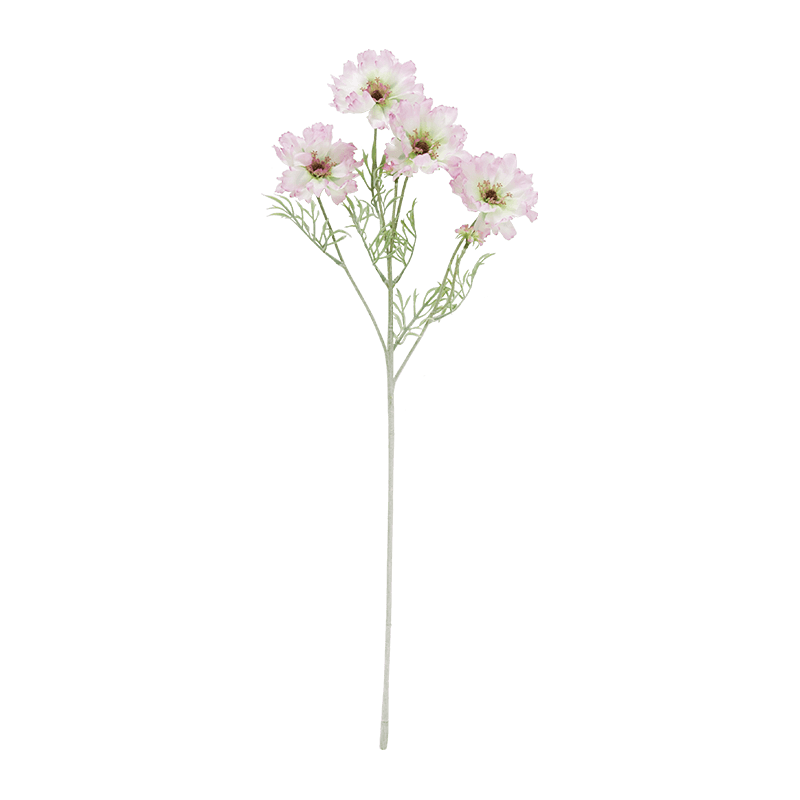 Scabiosa artificial de 4 floraciones de un solo tallo