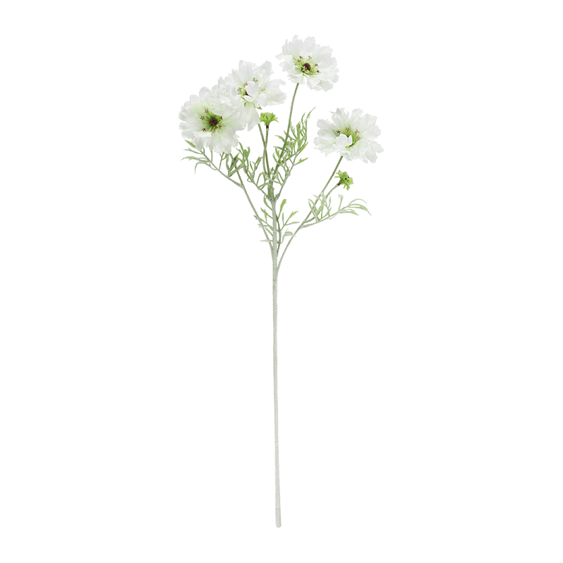 Scabiosa artificial de 4 floraciones de un solo tallo