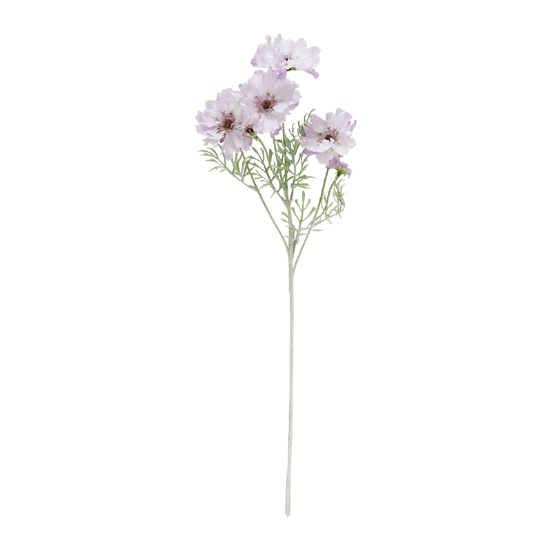 Scabiosa artificial de 4 floraciones de un solo tallo