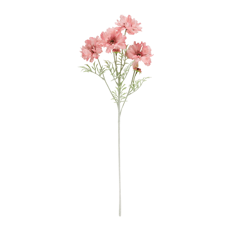 Scabiosa artificial de 4 floraciones de un solo tallo
