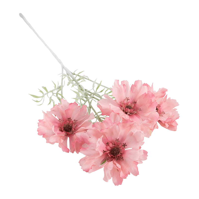 Scabiosa artificial de 4 floraciones de un solo tallo
