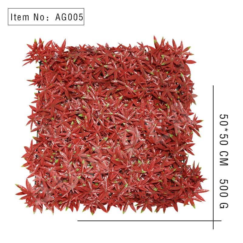 Césped artificial de arce rojo rosa