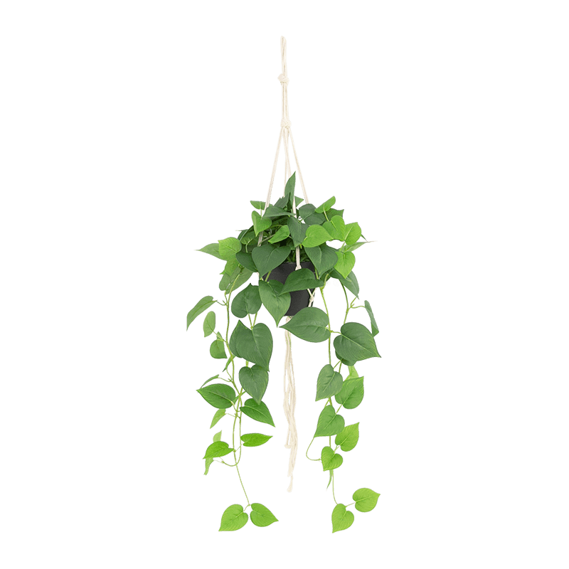 Planta colgante artificial en maceta de PP