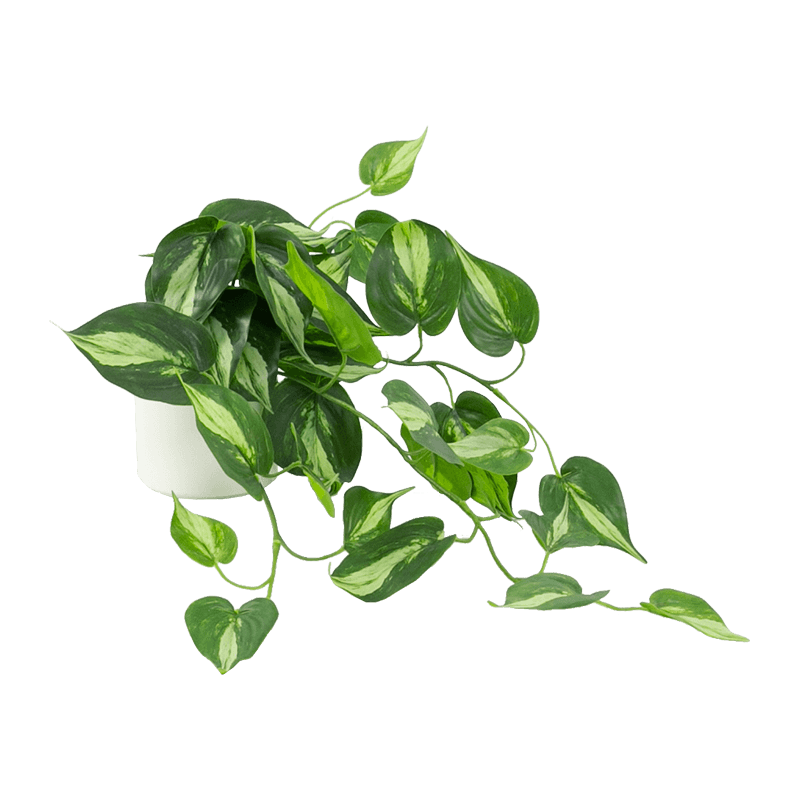 Planta verde artificial en maceta de cerámica de 19,7