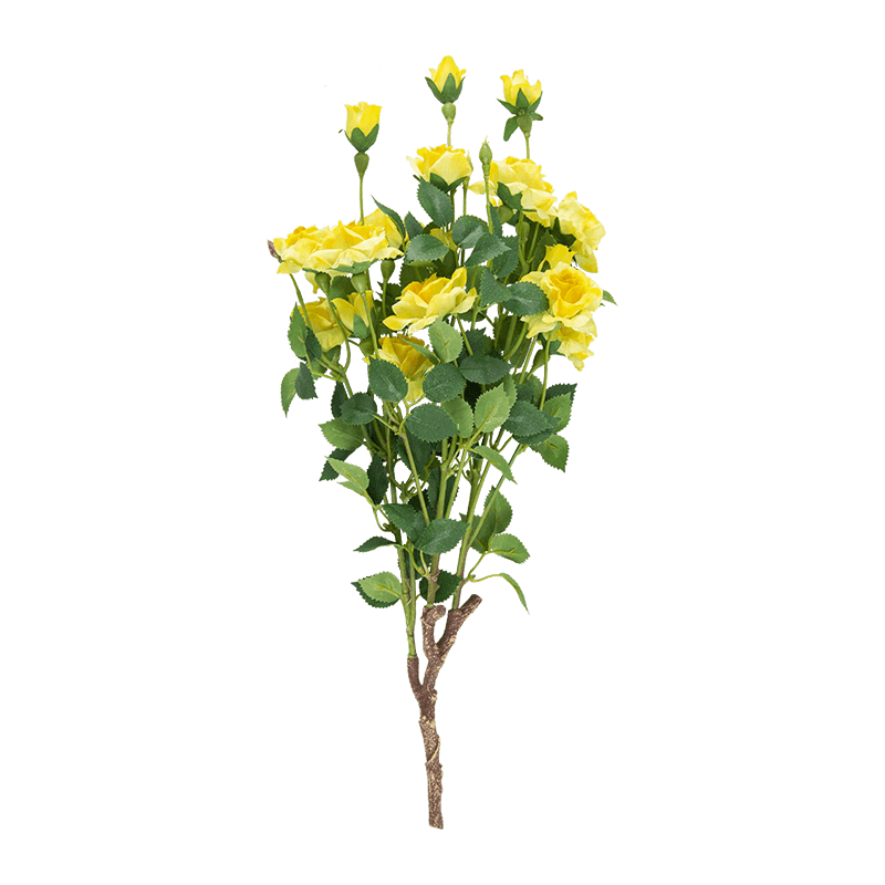 Arbusto de rosa artificial 18 flores 17