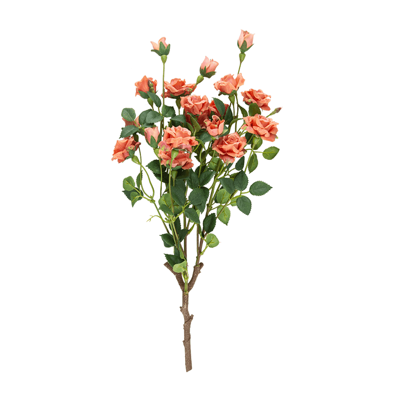 Arbusto de rosa artificial 18 flores 17
