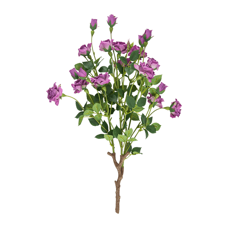 Arbusto de rosa artificial 18 flores 17