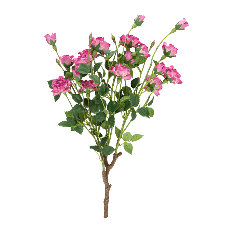 Arbusto de rosa artificial 18 flores 17