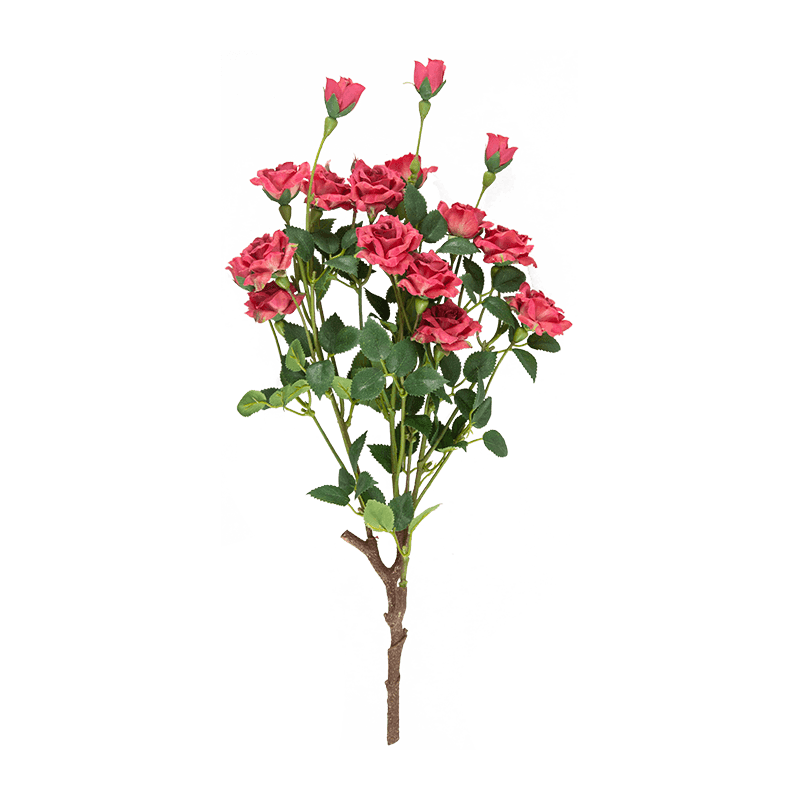 Arbusto de rosa artificial 18 flores 17