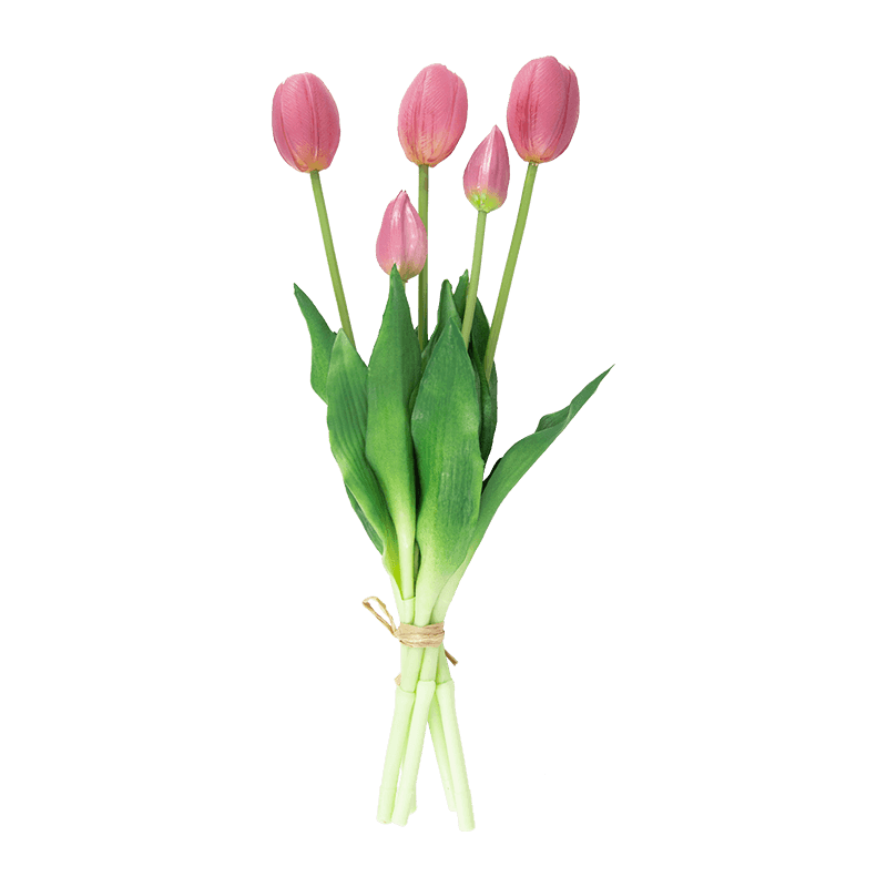Ramo de Tulipán Artificial 3 Flores 2 Cogollos 15.8