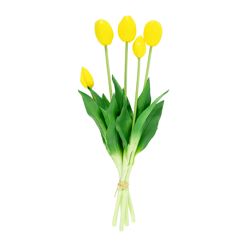 Ramo de Tulipán Artificial 3 Flores 2 Cogollos 15.8