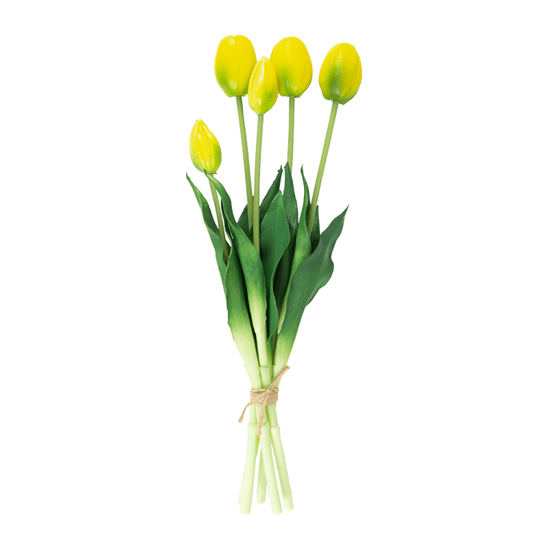Ramo de Tulipán Artificial 3 Flores 2 Cogollos 15.8