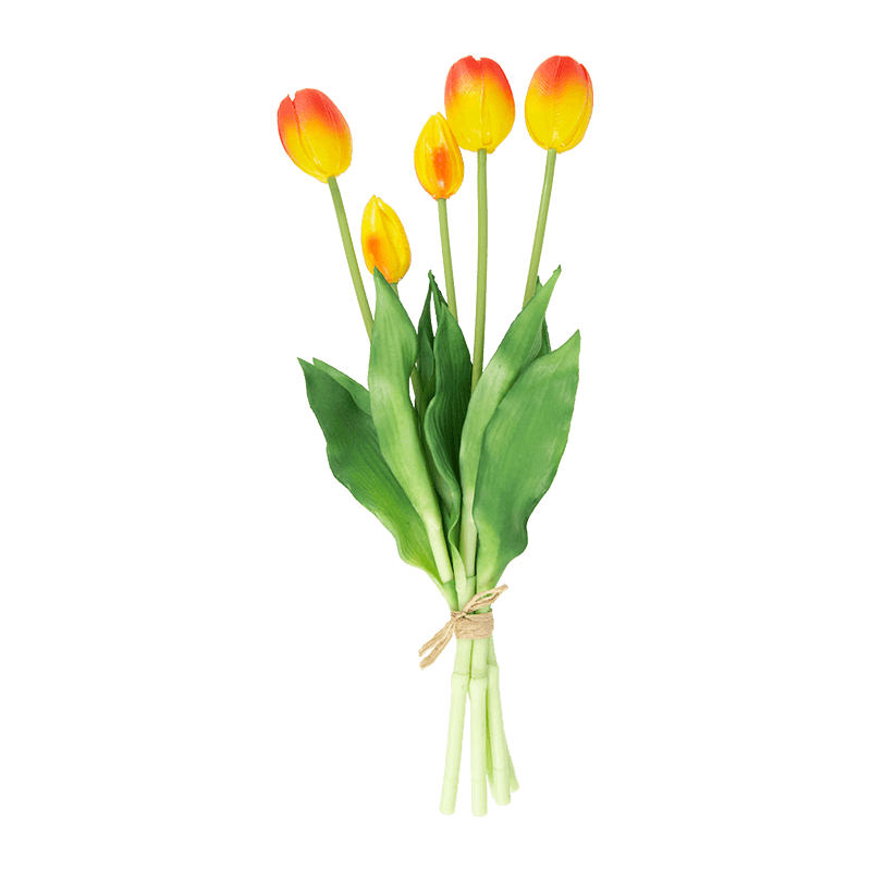 Ramo de Tulipán Artificial 3 Flores 2 Cogollos 15.8