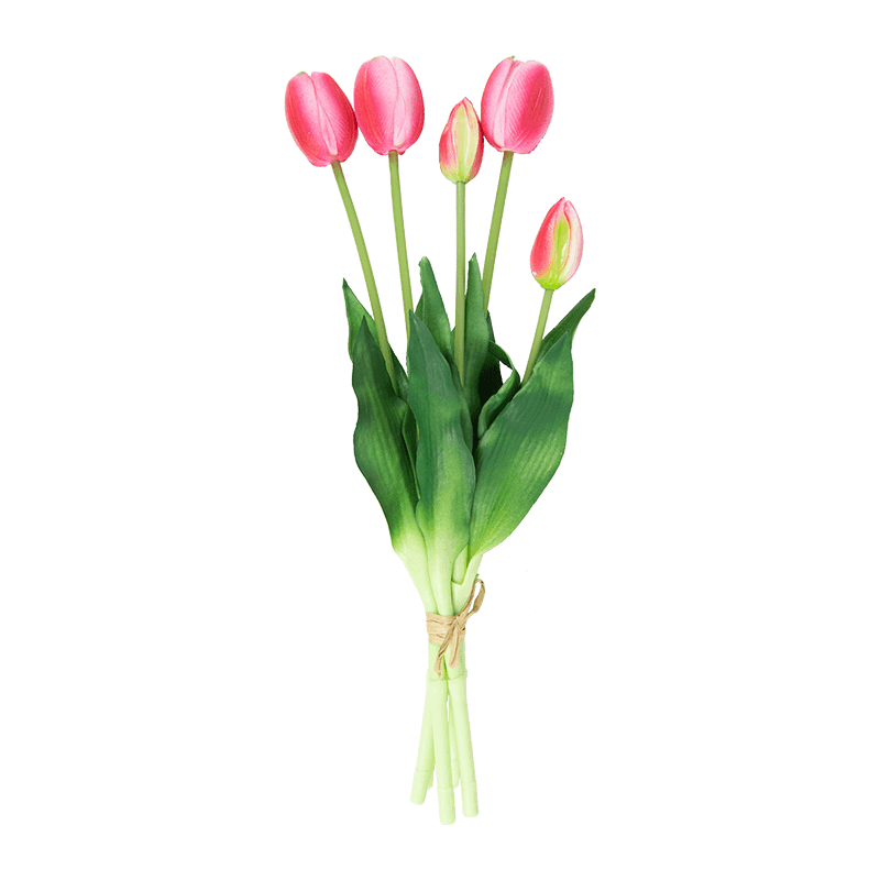 Ramo de Tulipán Artificial 3 Flores 2 Cogollos 15.8
