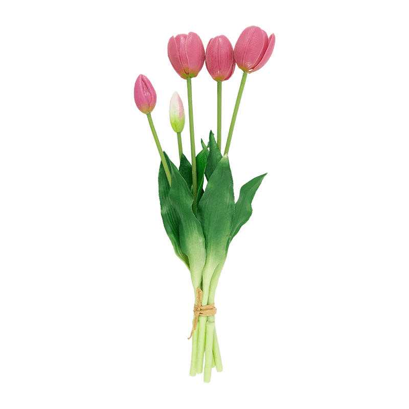 Ramo de Tulipán Artificial 3 Flores 2 Cogollos 15.8