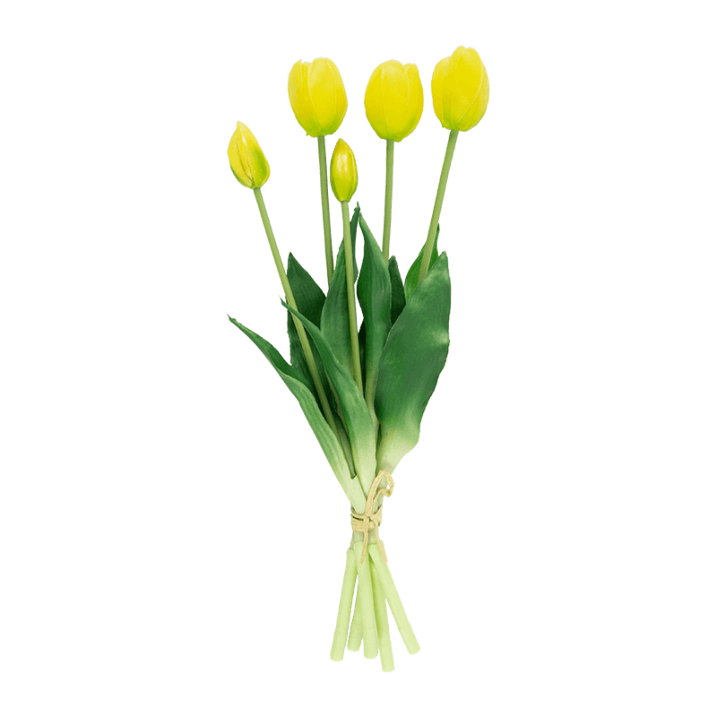 Ramo de Tulipán Artificial 3 Flores 2 Cogollos 15.8