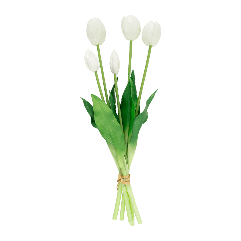 Ramo de Tulipán Artificial 3 Flores 2 Cogollos 15.8
