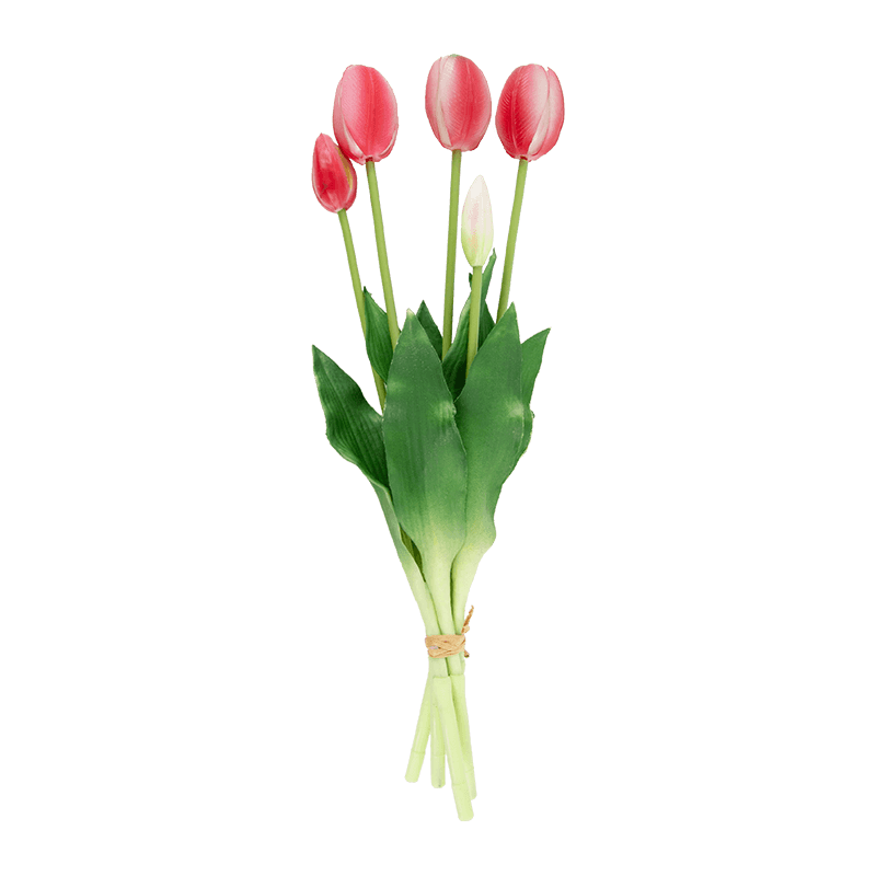 Ramo de Tulipán Artificial 3 Flores 2 Cogollos 15.8