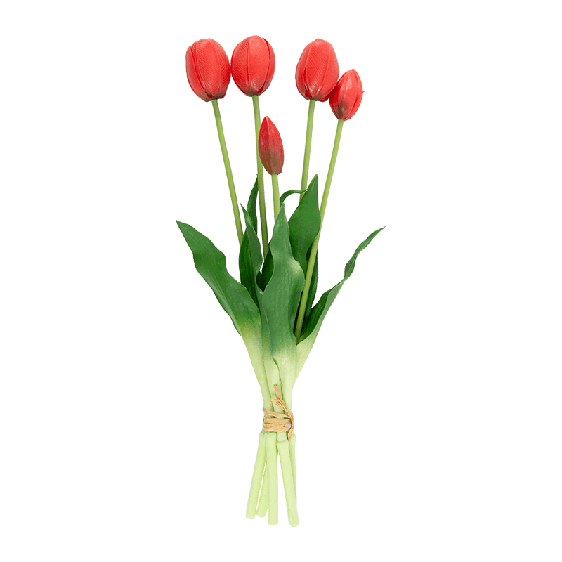 Ramo de Tulipán Artificial 3 Flores 2 Cogollos 15.8