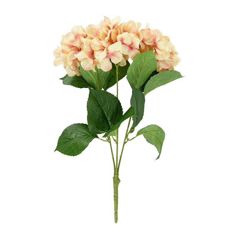 Spray de hortensia artificial de 3 tallos