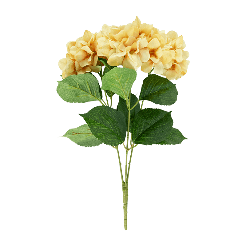 Spray de hortensia artificial de 3 tallos