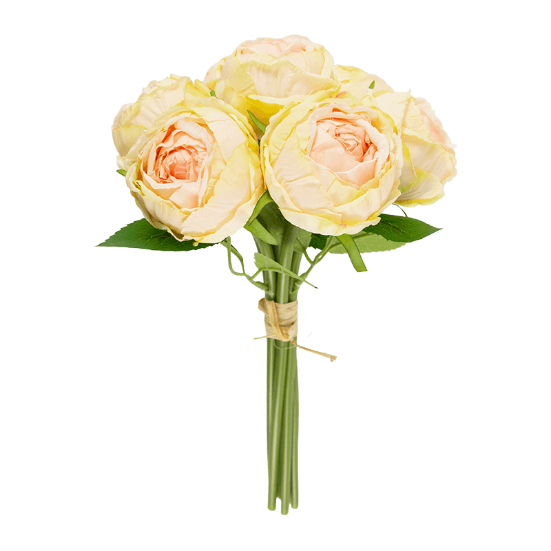 Ramo de rosas artificiales con 7 flores en flor