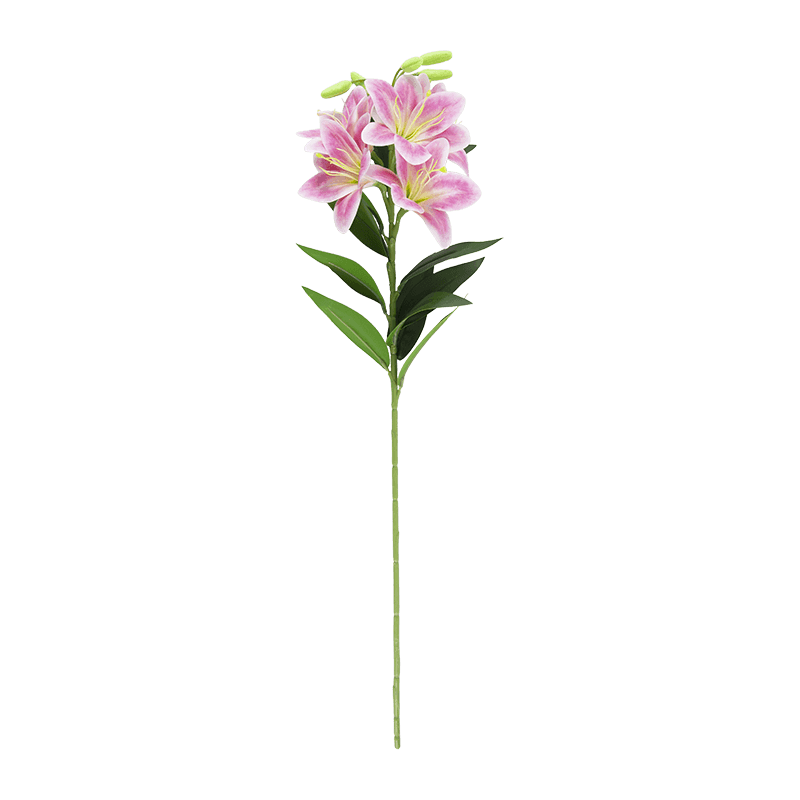 Flor de lirio artificial 5 flores 5 frutas