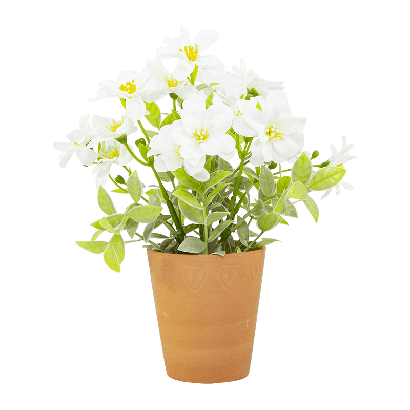 Arreglo floral artificial en maceta de arcilla de 10,2