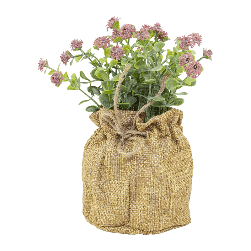 Planta artificial en maceta de yute de 16 cm
