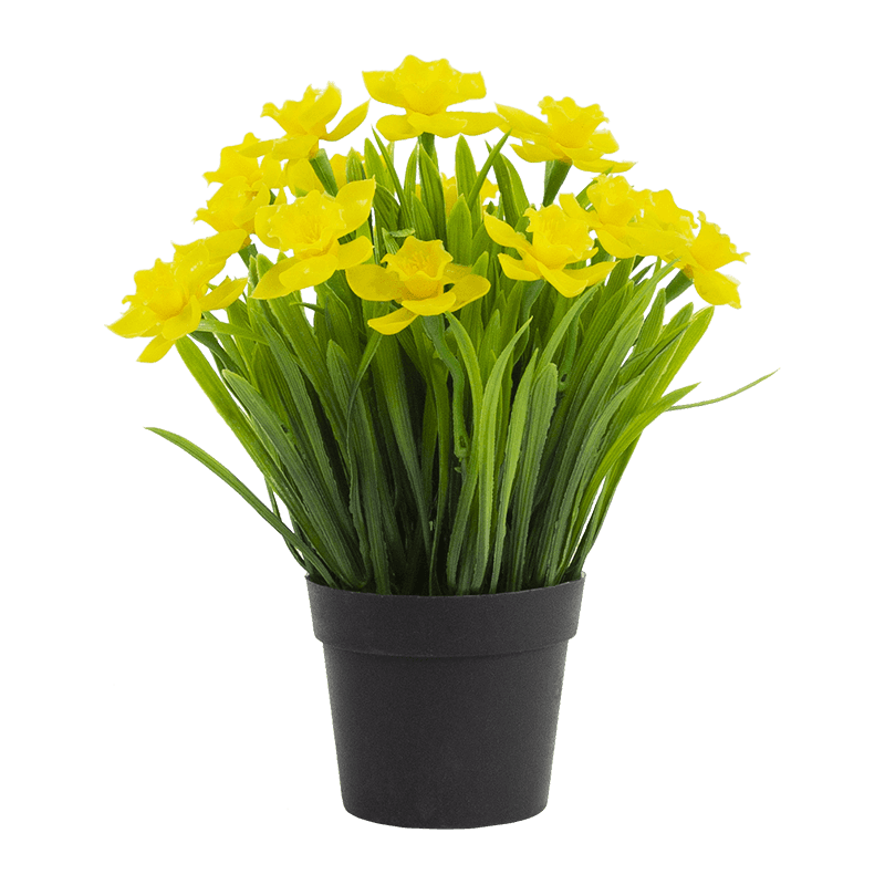 Narciso artificial en maceta de PP de 10,6
