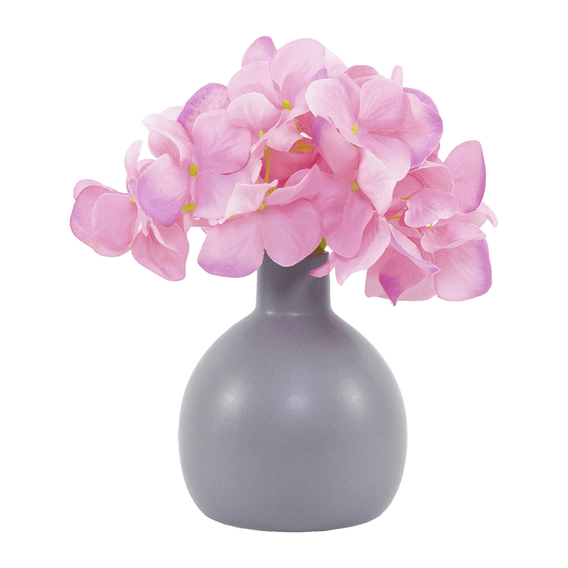 Hortensia artificial en maceta de cerámica de 20 cm