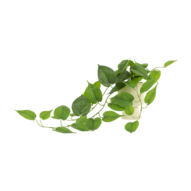Planta Verde Artificial 40 Hojas en Maceta Cerámica