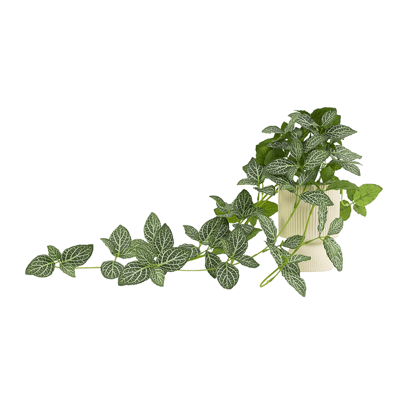Planta Verde Artificial 40 Hojas en Maceta Cerámica