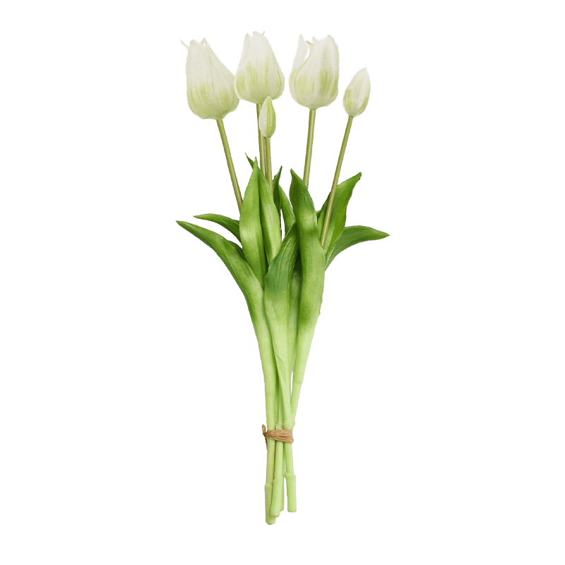 Spray artificial de tulipán 3 flores 2 cogollos 46cm