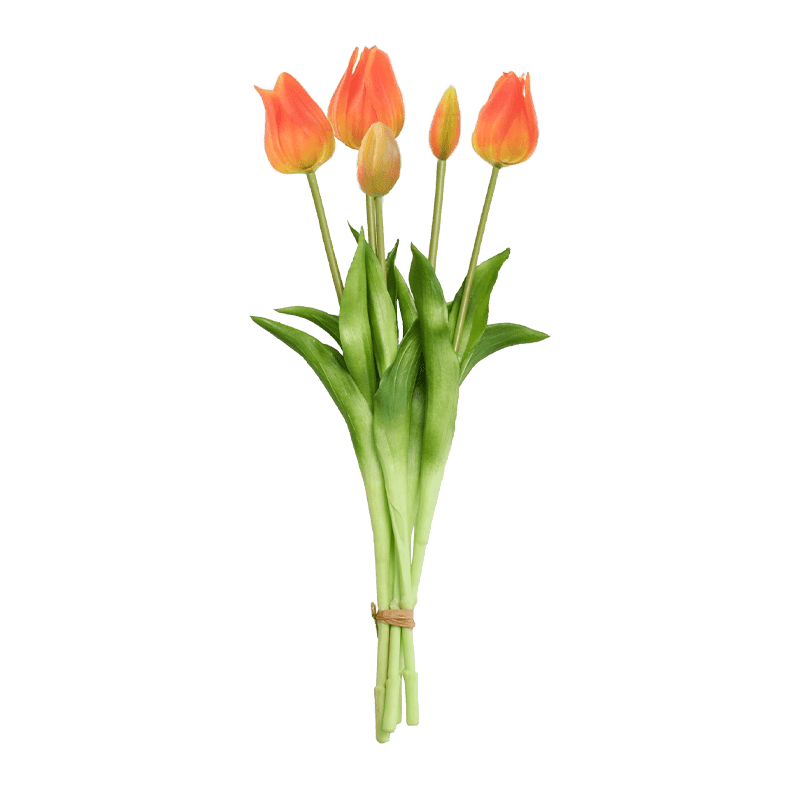 Spray artificial de tulipán 3 flores 2 cogollos 46cm