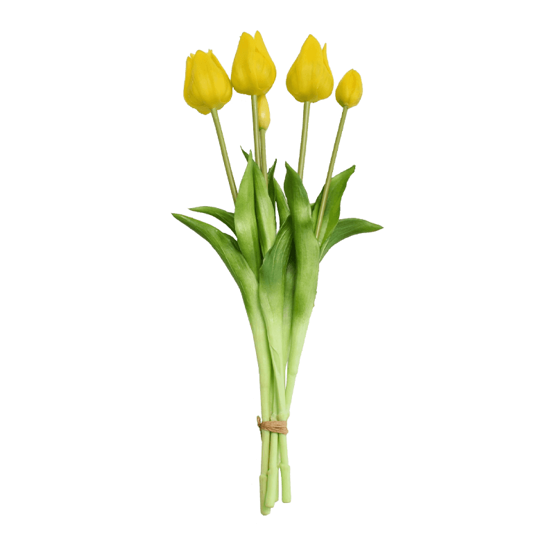 Spray artificial de tulipán 3 flores 2 cogollos 46cm