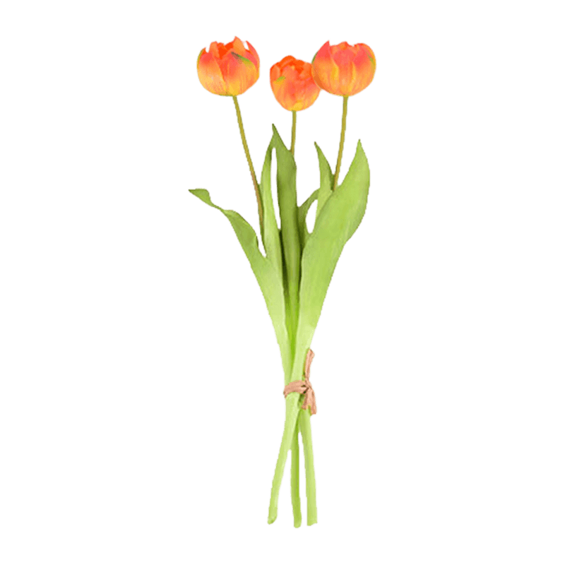 Spray artificial ondulado de tulipán para 3 flores, 15