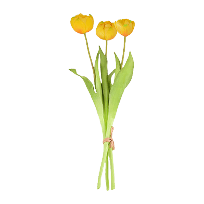 Spray artificial ondulado de tulipán para 3 flores, 15