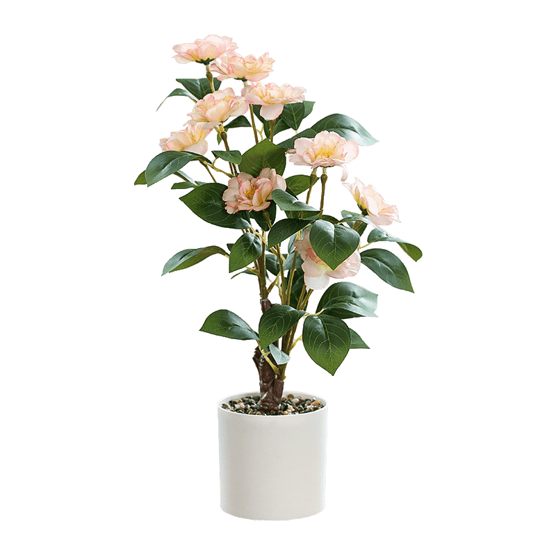 Planta artificial de rosas en maceta de PP de 16,5