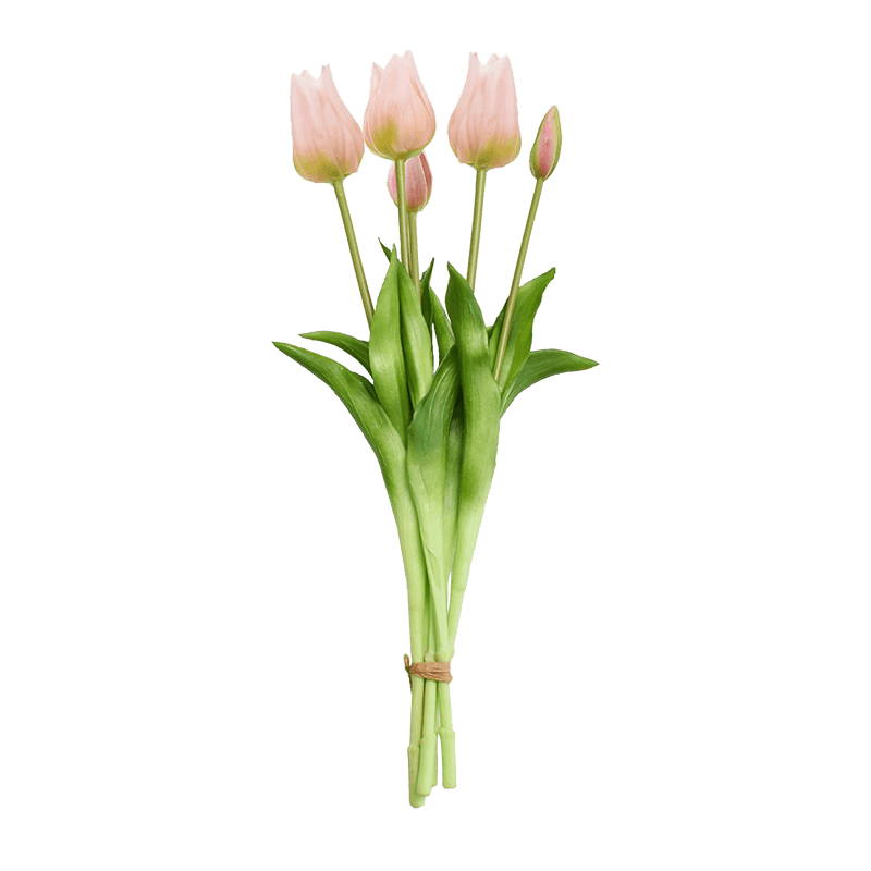 Spray artificial de tulipán 3 flores 2 cogollos 46cm