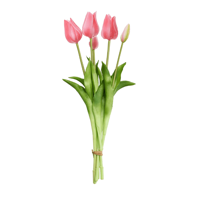 Spray artificial de tulipán 3 flores 2 cogollos 46cm