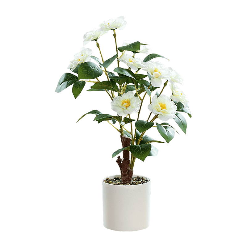 Planta artificial de rosas en maceta de PP de 16,5