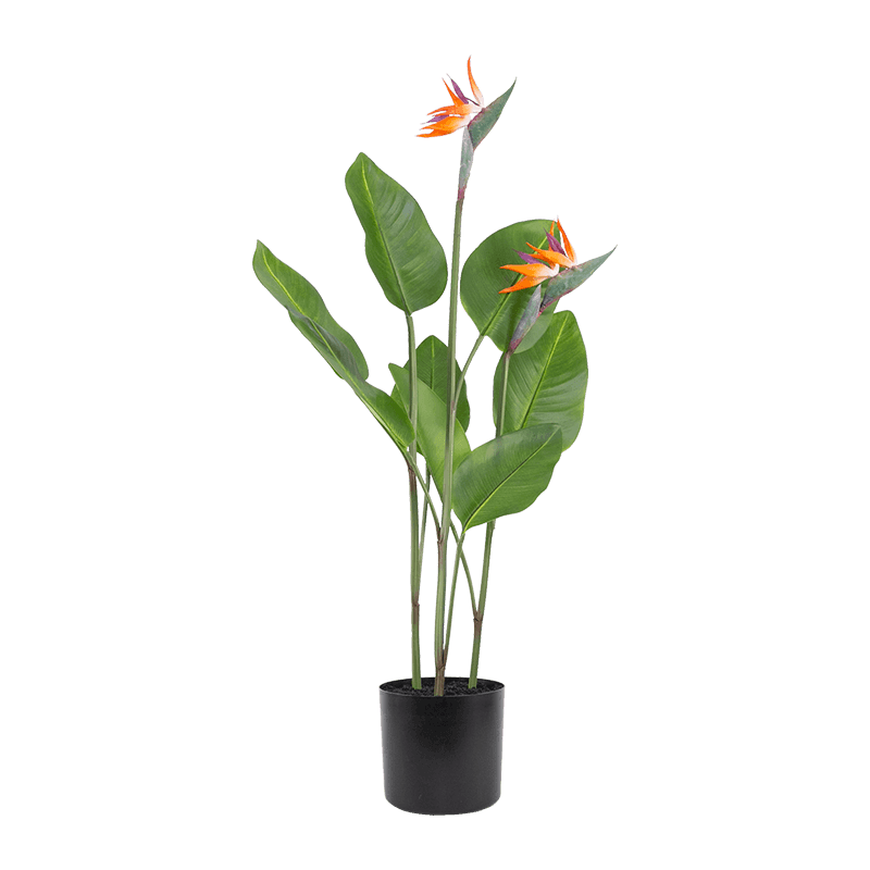 Planta de suelo artificial Strelitzia de 3 cabezales
